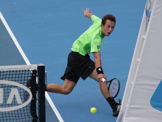 Philipp Kohlschreiber (Deutschland) Tennis Herren Australian Open 2008, Grand Slam, ATP Tour Einzelbild Melbourne Dynamik, Tennis Herren Australian Open 2008, Grand Slam, ATP Tour Einzelbild Melbourne Dynamik,
