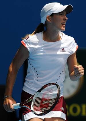 Justine Henin (Belgien) jubelt -  Tennis Damen Australian Open 2008, Grand Slam, WTA Tour Einzelbild Melbourne Freude, Tennis Damen Australian Open 2008, Grand Slam, WTA Tour Einzelbild Melbourne Freude,