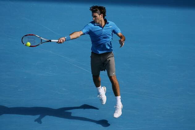 Roger Federer (Schweiz) Tennis Herren Australian Open 2008, Grand Slam, ATP Tour Einzelbild Melbourne Dynamik, Tennis Herren Australian Open 2008, Grand Slam, ATP Tour Einzelbild Melbourne Dynamik,