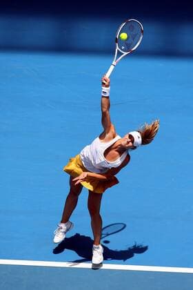 Maria Kirilenko (Russland) - Aufschlag Tennis Damen Australian Open 2008, Grand Slam, WTA Tour Einzelbild Melbourne Dynamik, Tennis Damen Australian Open 2008, Grand Slam, WTA Tour Einzelbild Melbourne Dynamik,