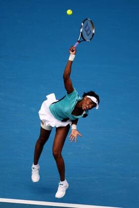 Venus Williams (USA) - Aufschlag Tennis Damen Australian Open 2008, Grand Slam, WTA Tour Einzelbild Melbourne Dynamik, Tennis Damen Australian Open 2008, Grand Slam, WTA Tour Einzelbild Melbourne Dynamik,