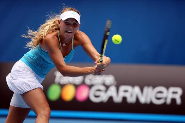 Caroline Wozniacki (Dänemark) Tennis Damen Australian Open 2008, Grand Slam, WTA Tour Einzelbild Melbourne Dynamik, Tennis Damen Australian Open 2008, Grand Slam, WTA Tour Einzelbild Melbourne Dynamik,