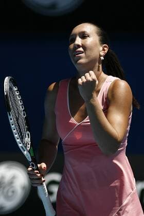Jelena Jankovic (Serbien) jubelt Tennis Damen Australian Open 2008, Grand Slam, WTA Tour, Viertelfinale Einzelbild Melbourne Freude, Tennis Damen Australian Open 2008, Grand Slam, WTA Tour, Viertelfinale Einzelbild Melbourne Freude,