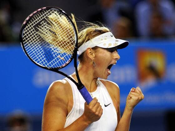 Maria Sharapova (Rußland) jubelt Tennis Damen Australian Open 2008, Grand Slam, WTA Tour Einzelbild Melbourne Freude, Begeisterung, Tennis Damen Australian Open 2008, Grand Slam, WTA Tour Einzelbild Melbourne Freude, Begeisterung,