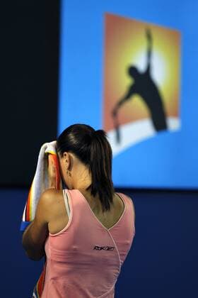 Jelena Jankovic (Serbien) enttäuscht -  Tennis Damen Australian Open 2008, Grand Slam, WTA Tour, Einzelbild Melbourne Tennis Damen Australian Open 2008, Grand Slam, WTA Tour, Einzelbild Melbourne