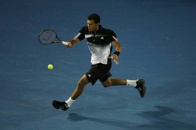 Jo Wilfried Tsonga (Frankreich) Tennis Herren Australian Open 2008, Grand Slam, ATP Tour, Vdig Einzelbild Melbourne Dynamik, Tennis Herren Australian Open 2008, Grand Slam, ATP Tour, Vdig Einzelbild Melbourne Dynamik,