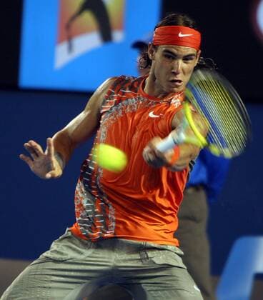 Rafael Nadal (Spanien) - (Icon25059586) Tennis Herren Australian Open 2008, Grand Slam, ATP Tour Einzelbild Melbourne Dynamik, Tennis Herren Australian Open 2008, Grand Slam, ATP Tour Einzelbild Melbourne Dynamik, EDITORIAL USE ONLY