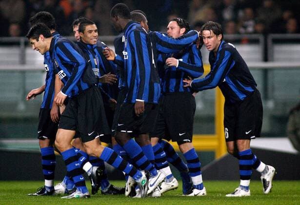 Mannschaftsjubel Inter Mailand -  Fußball Herren Coppa Italia 2007 2008, Italienischer Pokal, Pokalspiel, FC Internazionale Mailand Gruppe Turin Freude, Fußball Herren Coppa Italia 2007 2008, Italienischer Pokal, Pokalspiel, FC Internazionale Mailand Gruppe Turin Freude,