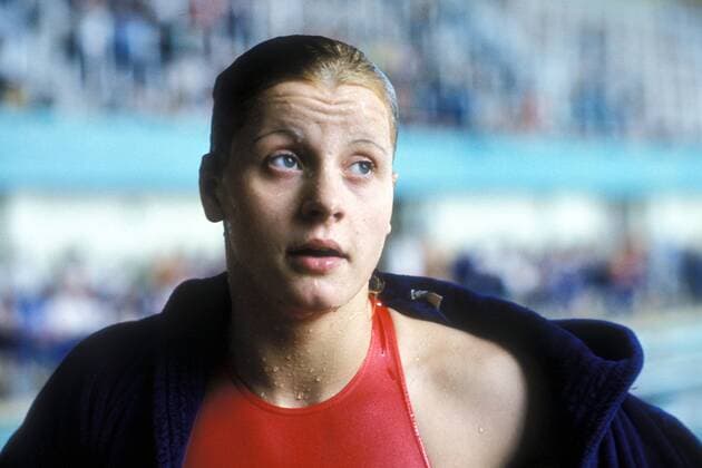 Kornelia Ender (DDR SC Chemie Halle) nachdenklich Schwimmen LM Damen DDR Meisterschaft 1973, Landesmeisterschaft Porträt Nachdenklichkeit, Skepsis, Enttäuschung, Schwimmen LM Damen DDR Meisterschaft 1973, Landesmeisterschaft Porträt Nachdenklichkeit, Skepsis, Enttäuschung,