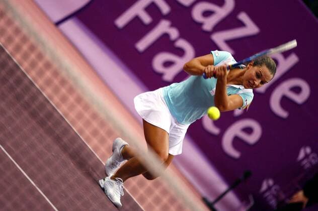 Dominika Cibulkova (Slowakei) -  (pan24352) Tennis Damen Open Gaz de France 2008, WTA Tour Einzelbild Paris Tennis Damen Open Gaz de France 2008, WTA Tour Einzelbild Paris 