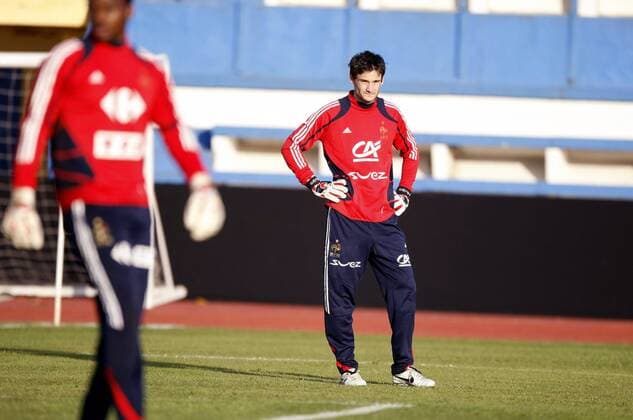 Torwart Hugo Lloris (Frankreich) - Fußball Länderspiel Herren Freundschaftsspiel 2008, Nationalteam, Nationaltrikot, Test, Testspiel, Frankreich A Einzelbild Marbella Fußball Länderspiel Herren Freundschaftsspiel 2008, Nationalteam, Nationaltrikot, Test, Testspiel, Frankreich A Einzelbild Marbella