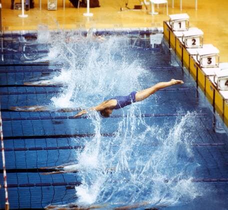 Kornelia Ender (DDR) verpatzt den Start über die 200 Meter Lagen völlig und wird dennoch Olympiazweite 1972 über diese Strecke Schwimmen OS Sommer Damen Olympische Spiele 1972, Sommerspiele, 200 m, 200m, Meter, Lagen, Lagenschwimmen Gruppe München Dynamik, Schwimmen OS Sommer Damen Olympische Spiele 1972, Sommerspiele, 200 m, 200m, Meter, Lagen, Lagenschwimmen Gruppe München Dynamik,