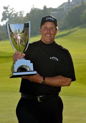 Phil Mickelson (USA) - Sieger der Northern Trust Open 2008 - präsentiert stolz den Pokal - (Icon00722689) Golf Herren Northern Trust Open 2008, PGA Tour Einzelbild Pacific Palisades Freude, Golf Herren Northern Trust Open 2008, PGA Tour Einzelbild Pacific Palisades Freude, EDITORIAL USE ONLY