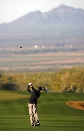 Sergio Garcia (Spanien) - Annäherungsschlag - (icon3176053) Golf Herren WGC Accenture Match Play Championship 2008, PGA Tour, Training Einzelbild Marana Golf Herren WGC Accenture Match Play Championship 2008, PGA Tour, Training Einzelbild Marana EDITORIAL USE ONLY