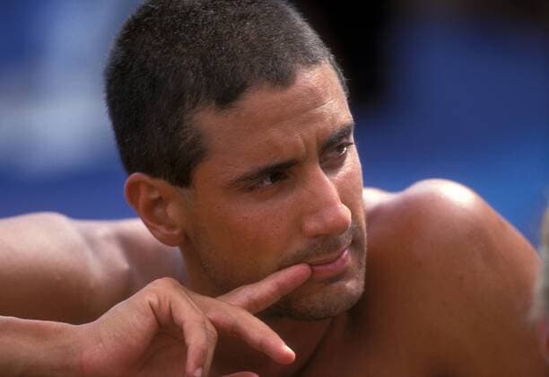 Matt Biondi (USA) nachdenklich Schwimmen OS Sommer Herren Olympische Spiele 1992, Sommerspiele Porträt Aufnahmedatum geschätzt Barcelona Nachdenklichkeit, Schwimmen OS Sommer Herren Olympische Spiele 1992, Sommerspiele Porträt Aufnahmedatum geschätzt Barcelona Nachdenklichkeit,