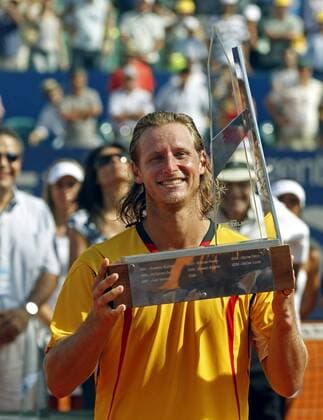 David Nalbandian (Argentinien) gewinnt das ATP Turnier Buenos Aires 2008 -  (pan24654) Tennis Herren ATP Turnier 2008, Tour Einzelbild Buenos Aires Freude, Tennis Herren ATP Turnier 2008, Tour Einzelbild Buenos Aires Freude,