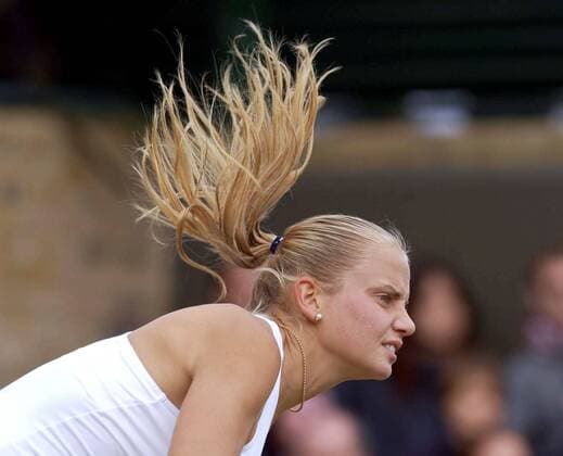 Jelena Dokic (Jugoslawien) Tennis Damen All England Championships 2002, Grand Slam, WTA Tour Einzelbild Wimbledon London Dynamik Tennis Damen All England Championships 2002, Grand Slam, WTA Tour Einzelbild Wimbledon London Dynamik