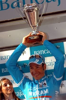 Erik Zabel (Deutschland Milram) gewinnt die 2. Etappe der Valencia Rundfahrt 2008 - Radsport Herren Valencia Rundfahrt 2008, Straßenradsport, Straße, Rad, Einzelbild 2. Etappe Freude, Radsport Herren Valencia Rundfahrt 2008, Straßenradsport, Straße, Rad, Einzelbild 2. Etappe Freude,