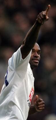 Darren Bent (Tottenham Hotspur) - Torjubel - EDITORIAL USE ONLY. No use with unauthorised audio, video, data, fixture lists, club league logos or live services. Online in-match use limited to 120 images, no video emulation. No use in betting, games or single club league player publications. Fußball Herren English Premier League 2007 2008, 1. Englische Liga, Tottenham Hotspurs, Spurs Einzelbild London Freude, Begeisterung, Fußball Herren English Premier League 2007 2008, 1. Englische Liga, Tottenham Hotspurs, Spurs Einzelbild London Freude, Begeisterung,