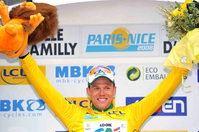 Thor Hushovd (Norwegen Credit Agricole) gewinnt den Paris Nizza Prolog 2008 - Radsport Herren Paris Nizza 2008, Prolog, , Straßenradsport, Straße, Rad, Einzelzeitfahren, Zeitfahren Einzelbild Amily Begeisterung, Freude, Radsport Herren Paris Nizza 2008, Prolog, , Straßenradsport, Straße, Rad, Einzelzeitfahren, Zeitfahren Einzelbild Amily Begeisterung, Freude,