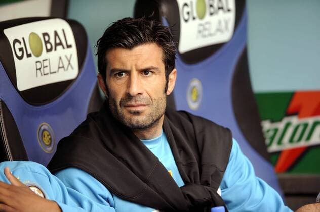 Luis Figo (Inter Mailand) -  Fußball Herren Serie A 2007 2008, 1. Italienische Liga, FC Internazionale Mailand Einzelbild Mailand Fußball Herren Serie A 2007 2008, 1. Italienische Liga, FC Internazionale Mailand Einzelbild Mailand