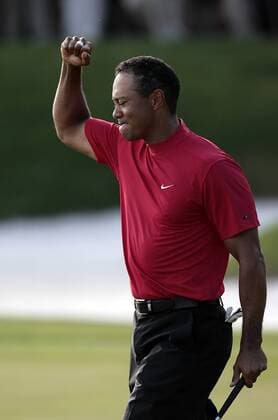 Tiger Woods (USA) gewinnt die Arnold Palmer Invitational 2008 - (Icon36900283) Golf Herren Arnold Palmer Invitational 2008, PGA Tour Einzelbild Orlando Freude, Begeisterung, Golf Herren Arnold Palmer Invitational 2008, PGA Tour Einzelbild Orlando Freude, Begeisterung, EDITORIAL USE ONLY