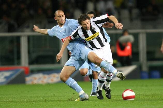 Alessandro del Piero (Juventus Turin, re.) gegen Paolo Cannavaro (Neapel) -  Fußball Herren Serie A 2007 2008, 1. Italienische Liga, Juventus Turin - SSC Napoli 1:0, Juve Gruppe Turin Dynamik, Fußball Herren Serie A 2007 2008, 1. Italienische Liga, Juventus Turin - SSC Napoli 1:0, Juve Gruppe Turin Dynamik,