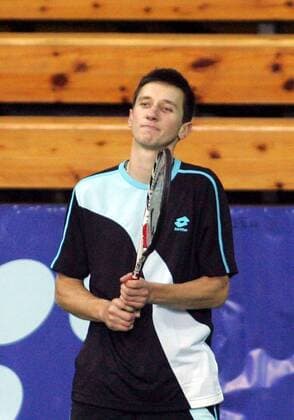 Sergiy Stakhovsky (Ukraine) enttäuscht -  Tennis Herren BH Telecom Indoors 2008, ATP Challenger Series Einzelbild Sarajevo Enttäuschung, Tennis Herren BH Telecom Indoors 2008, ATP Challenger Series Einzelbild Sarajevo Enttäuschung,