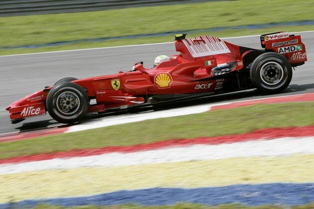 Felipe Massa (Brasilien Ferrari) in seinem Boliden Motorsport Grand Prix Herren Großer Preis von Malaysia 2008, Formel 1 Weltmeisterschaft, F1, F, GP, WM, Qualifying Einzelbild Kuala Lumpur Sepang Motorsport Grand Prix Herren Großer Preis von Malaysia 2008, Formel 1 Weltmeisterschaft, F1, F, GP, WM, Qualifying Einzelbild Kuala Lumpur Sepang