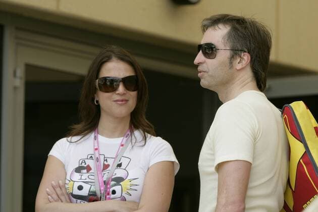 Heinz Harald Frentzen (Deutschland) mit seiner Frau Tanja Motorsport Grand Prix Herren Großer Preis von Bahrain 2008, Formel 1 Weltmeisterschaft, F1, F, GP, WM, Gruppe Manama, Sakhir Motorsport Grand Prix Herren Großer Preis von Bahrain 2008, Formel 1 Weltmeisterschaft, F1, F, GP, WM, Gruppe Manama, Sakhir