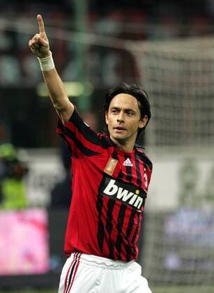 Filippo Inzaghi (AC Mailand) - Torjubel - Fußball Herren Serie A 2007 2008, 1. Italienische Liga, AC Mailand, Milan Einzelbild Mailand Freude, Fußball Herren Serie A 2007 2008, 1. Italienische Liga, AC Mailand, Milan Einzelbild Mailand Freude,