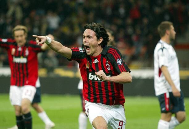 Filippo Inzaghi (AC Mailand) - Torjubel - Fußball Herren Serie A 2007 2008, 1. Italienische Liga, AC Mailand, Milan Einzelbild Mailand Freude, Begeisterung, Fußball Herren Serie A 2007 2008, 1. Italienische Liga, AC Mailand, Milan Einzelbild Mailand Freude, Begeisterung,