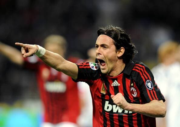 Filippo Inzaghi (AC Mailand) - Torjubel - Fußball Herren Serie A 2007 2008, 1. Italienische Liga, AC, Milan Einzelbild Mailand Freude, Begeisterung, Fußball Herren Serie A 2007 2008, 1. Italienische Liga, AC, Milan Einzelbild Mailand Freude, Begeisterung,