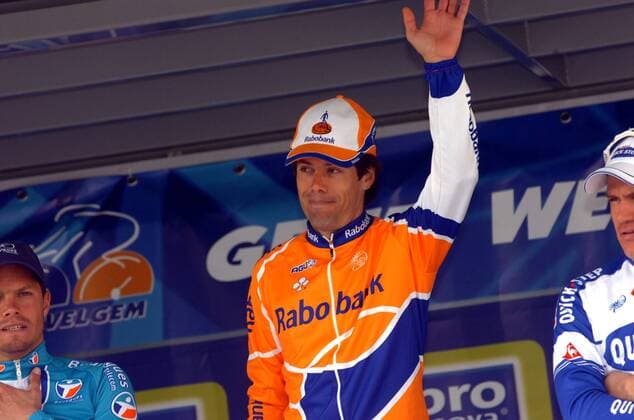 Oscar Freire (Spanien Rabobank) - Sieger Gent Wevelgem 2008 -  Radsport Herren Gent Wevelgem 2008, Straßenradsport, Straße, Rad Einzelbild Gent Wevelgem Freude, Radsport Herren Gent Wevelgem 2008, Straßenradsport, Straße, Rad Einzelbild Gent Wevelgem Freude,
