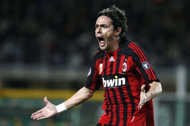Filippo Inzaghi (AC Mailand) - Torjubel -  Fußball Herren Serie A 2007 2008, 1. Italienische Liga, Milan Einzelbild Turin Freude, Begeisterung, Fußball Herren Serie A 2007 2008, 1. Italienische Liga, Milan Einzelbild Turin Freude, Begeisterung,