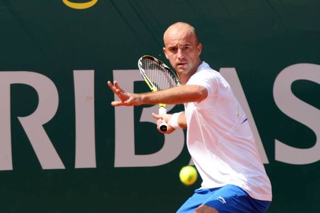 Ivan Ljubicic (Kroatien) -  Tennis Herren Monte Carlo Open 2008, ATP Tour Einzelbild Monte Carlo Monaco Dynamik, Tennis Herren Monte Carlo Open 2008, ATP Tour Einzelbild Monte Carlo Monaco Dynamik,