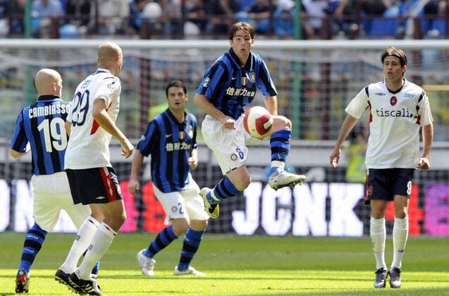 Maxwell Scherrer (Inter Mailand, Mitte) -  Fußball Herren Serie A 2007 2008, 1. Italienische Liga, FC Internazionale Mailand - US Cagliari Calcio Gruppe Mailand Dynamik, Fußball Herren Serie A 2007 2008, 1. Italienische Liga, FC Internazionale Mailand - US Cagliari Calcio Gruppe Mailand Dynamik,