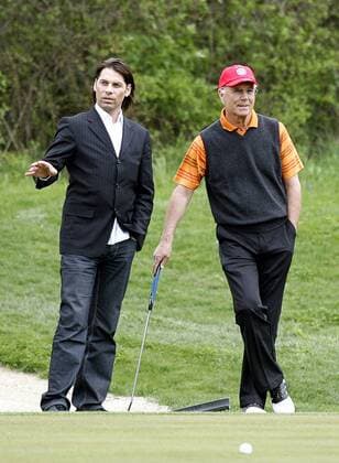 Franz Beckenbauer (re.) und Martin Spanring (beide Deutschland) anlässlich des Eagles Charity Golfcup 2008 Fußball 1. BL Herren Eagles Charity Golfcup 2008, Golf Cup, Freizeit, Freizeitsport, Ausgleich, Ausgleichssport Gruppe Rust Fußball 1. BL Herren Eagles Charity Golfcup 2008, Golf Cup, Freizeit, Freizeitsport, Ausgleich, Ausgleichssport Gruppe Rust