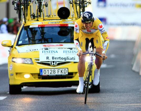Rubens Bertogliati (Schweiz Saunier Duval Prodir) Radsport Herren Tour de Romandie 2008, Straßenradsport, Straße, Rad, Prolog, Zeitfahren, Einzelzeitfahren Einzelbild ProTour Genf Radsport Herren Tour de Romandie 2008, Straßenradsport, Straße, Rad, Prolog, Zeitfahren, Einzelzeitfahren Einzelbild ProTour Genf