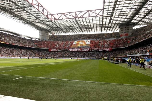 Giuseppe Meazza Stadion, Heimspielstätte des AC Mailand - Fußball Herren Serie A 2007 2008, 1. Italienische Liga, Milan Totale San Siro, Austragungsort, Wettkampfstätte, Mailand Fußball Herren Serie A 2007 2008, 1. Italienische Liga, Milan Totale San Siro, Austragungsort, Wettkampfstätte, Mailand