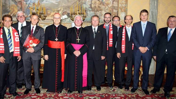 Delegation des Österreichischen Fußballbundes ÖFB besucht den Vatikanstaat -  Fußball Herren Papstaudienz 2008, Audienz, Österreichischer Fußballbund Gruppe Rom, Vatikan, Vatikanstaat Fußball Herren Papstaudienz 2008, Audienz, Österreichischer Fußballbund Gruppe Rom, Vatikan, Vatikanstaat