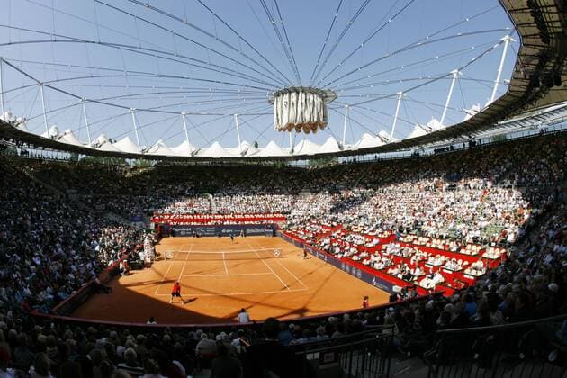 Center Court am Hamburger Rothenbaum, Austragungsort der Masters Series Hamburg 2008 Tennis Herren Masters Series Hamburg 2008, ATP Tour Totale Am Rothenbaum Hamburg Tennis Herren Masters Series Hamburg 2008, ATP Tour Totale Am Rothenbaum Hamburg