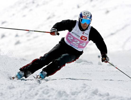 Alois Vogl (Deutschland) -  Alpiner Skilauf WM Herren Ski und Golf WM 2008, Ski Alpin, Skisport, Riesenslalom Einzelbild Kaprun, Zell am See Alpiner Skilauf WM Herren Ski und Golf WM 2008, Ski Alpin, Skisport, Riesenslalom Einzelbild Kaprun, Zell am See