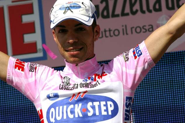 Giovanni Visconti (Italien Quick Step) übernimmt nach die 6. Etappe des Giro d Italia 2008 die Gesamtführung - Radsport Herren Giro d Italia 2008, dItalia, Straßenradsport, Straße, Rad Einzelbild 6. Etappe: Potenza - Peschici Freude, Radsport Herren Giro d Italia 2008, dItalia, Straßenradsport, Straße, Rad Einzelbild 6. Etappe: Potenza - Peschici Freude,