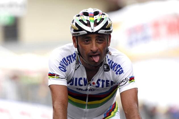 Paolo Bettini (Italien Quick Step) erschöpft -  Radsport Herren Giro d Italia 2008, dItalia, Straßenradsport, Straße, Rad Einzelbild 7. Etappe: Vasto - Pescocostanzo Erschöpfung, Radsport Herren Giro d Italia 2008, dItalia, Straßenradsport, Straße, Rad Einzelbild 7. Etappe: Vasto - Pescocostanzo Erschöpfung,