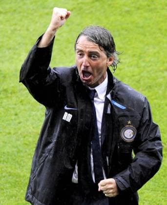 Trainer Roberto Mancini (Inter Mailand) jubelt - Inter ist italienischer Meister 2008 -  Fußball Herren Serie A 2007 2008, 1. Italienische Liga, FC Internazionale Mailand Einzelbild Parma Freude, Fußball Herren Serie A 2007 2008, 1. Italienische Liga, FC Internazionale Mailand Einzelbild Parma Freude,