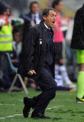 Trainer Roberto Mancini (Inter Mailand) - Italienischer Meister 2008 -  Fußball Herren Serie A 2007 2008, 1. Italienische Liga, FC Internazionale Mailand Einzelbild Parma Freude, Fußball Herren Serie A 2007 2008, 1. Italienische Liga, FC Internazionale Mailand Einzelbild Parma Freude,