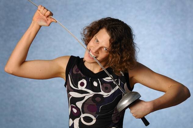 Lena Schöneborn (Deutschland) Moderner Fünfkampf Damen Fotoshooting 2008, Fechten Fechtsport Einzelbild Berlin Moderner Fünfkampf Damen Fotoshooting 2008, Fechten Fechtsport Einzelbild Berlin
