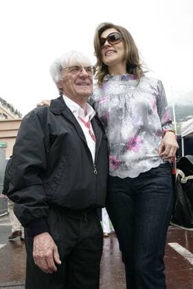 F1 Chef Bernard Ecclestone (England) und Ehefrau Slavica Malic Motorsport Grand Prix Herren Großer Preis von Monaco 2008, Formel 1 Weltmeisterschaft, F1, F, GP, WM Gruppe Monte Carlo