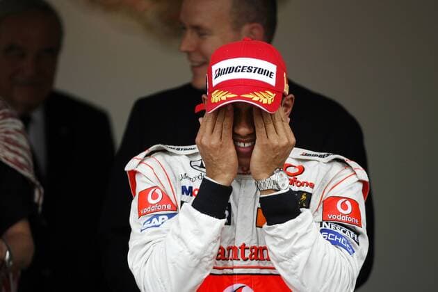Lewis Hamilton (England McLaren Mercedes) gewinnt den GP von Monaco 2008 -  Motorsport Grand Prix Herren Großer Preis von Monaco 2008, Formel 1 Weltmeisterschaft, F1, F, GP, WM Einzelbild Monte Carlo